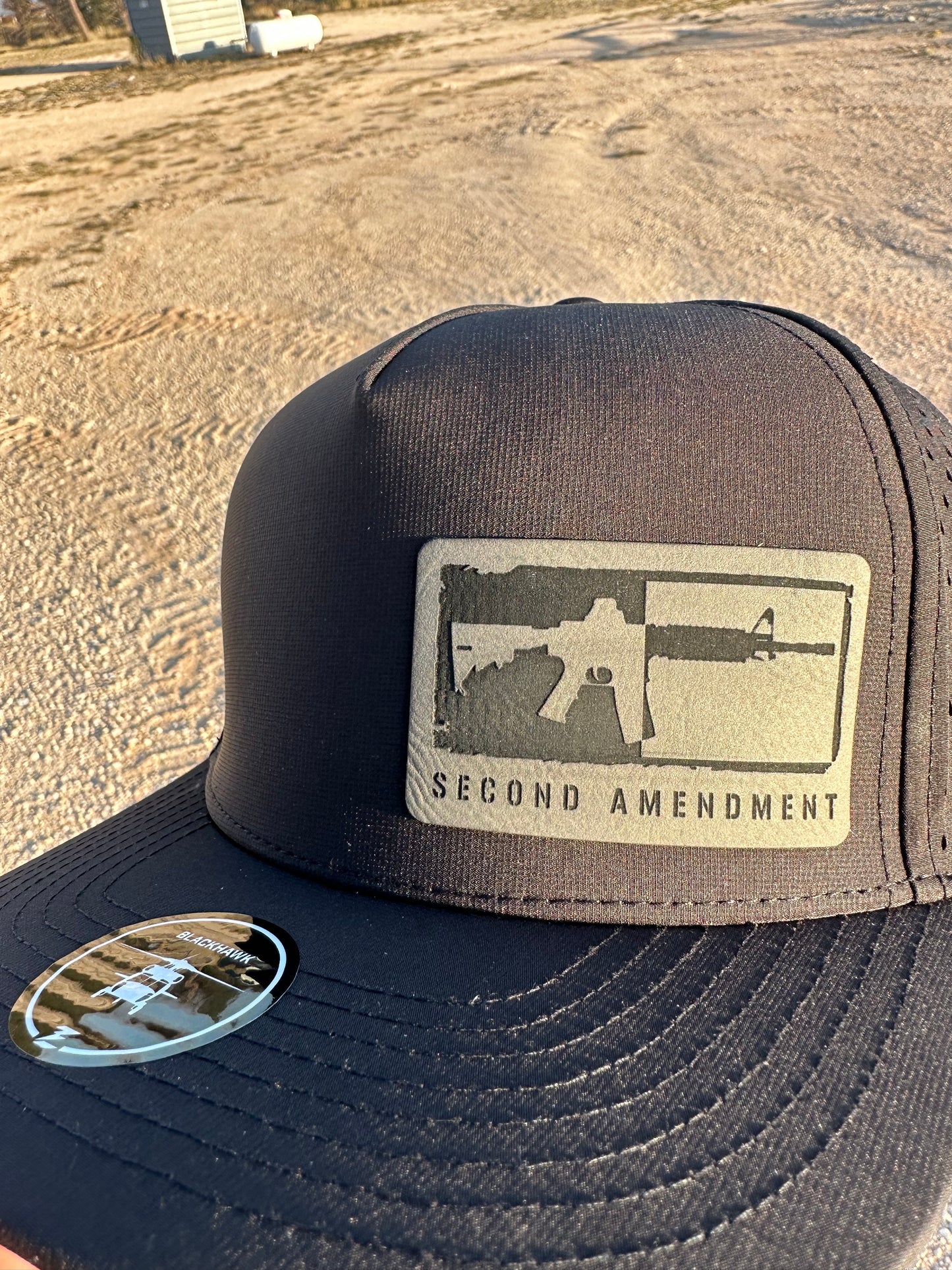 Second Amendment Patch on a performance hat