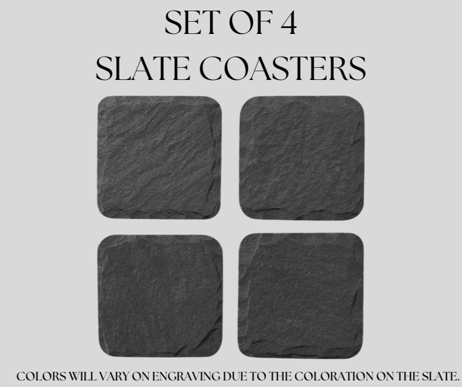 Custom Slate Coasters WHOLESALE