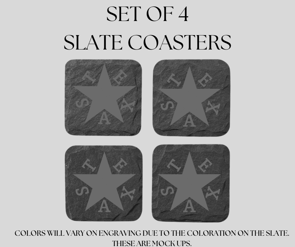 Texas Star Slate Coaster