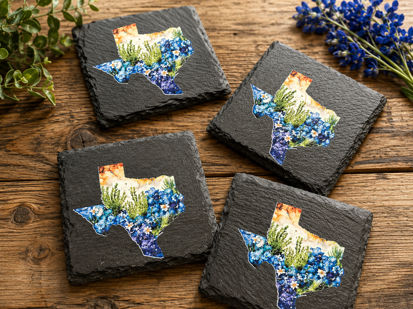 TX Blue bonnet Coasters