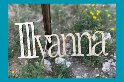 Wooden Name Cutout