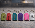 Faux Leather Custom Keychains