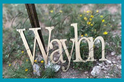 Wooden Name Cutout