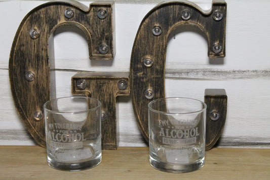 Engraved Whiskey Glass