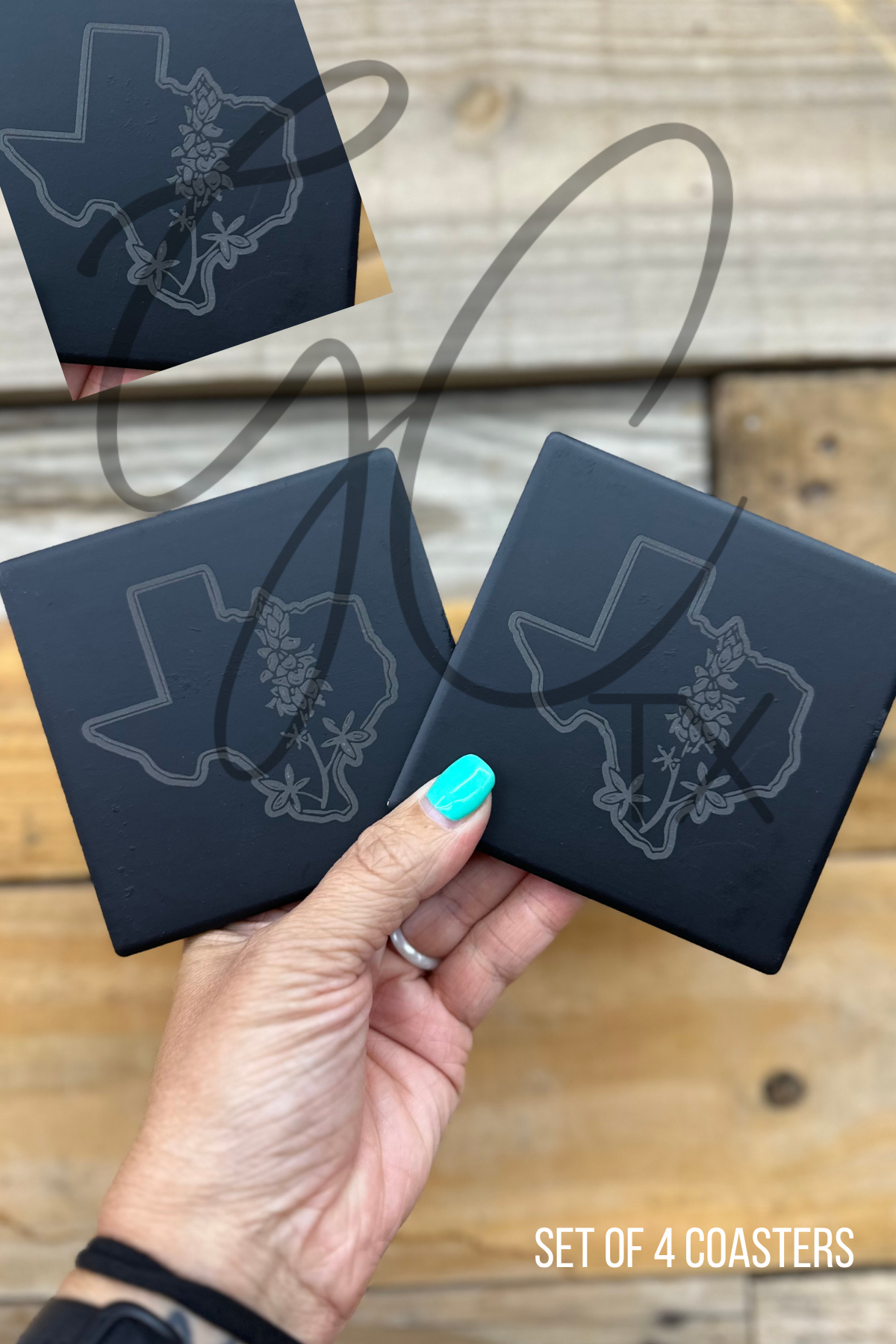 Tx Bluebonnet Coaster Set