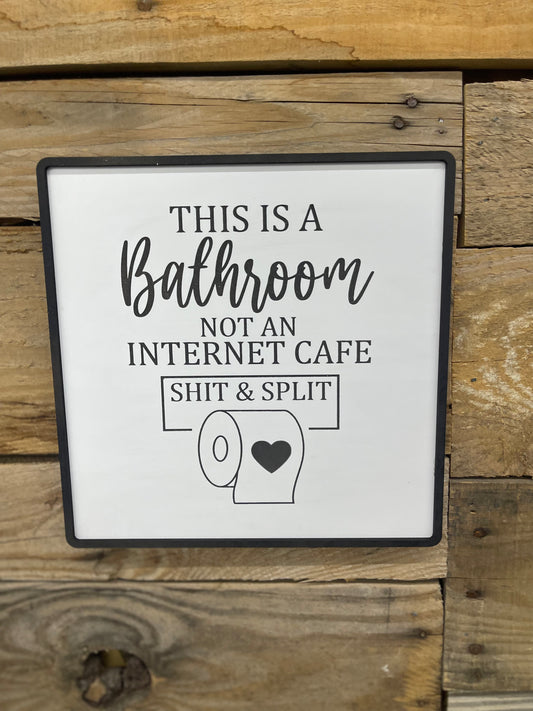 Internet cafe sign